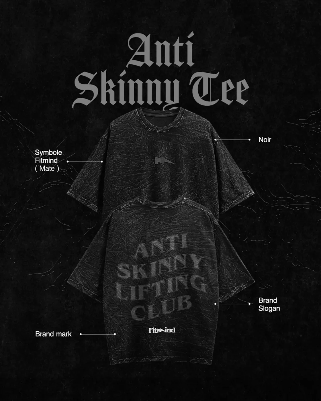 Anti Skinny Tee — Noir
