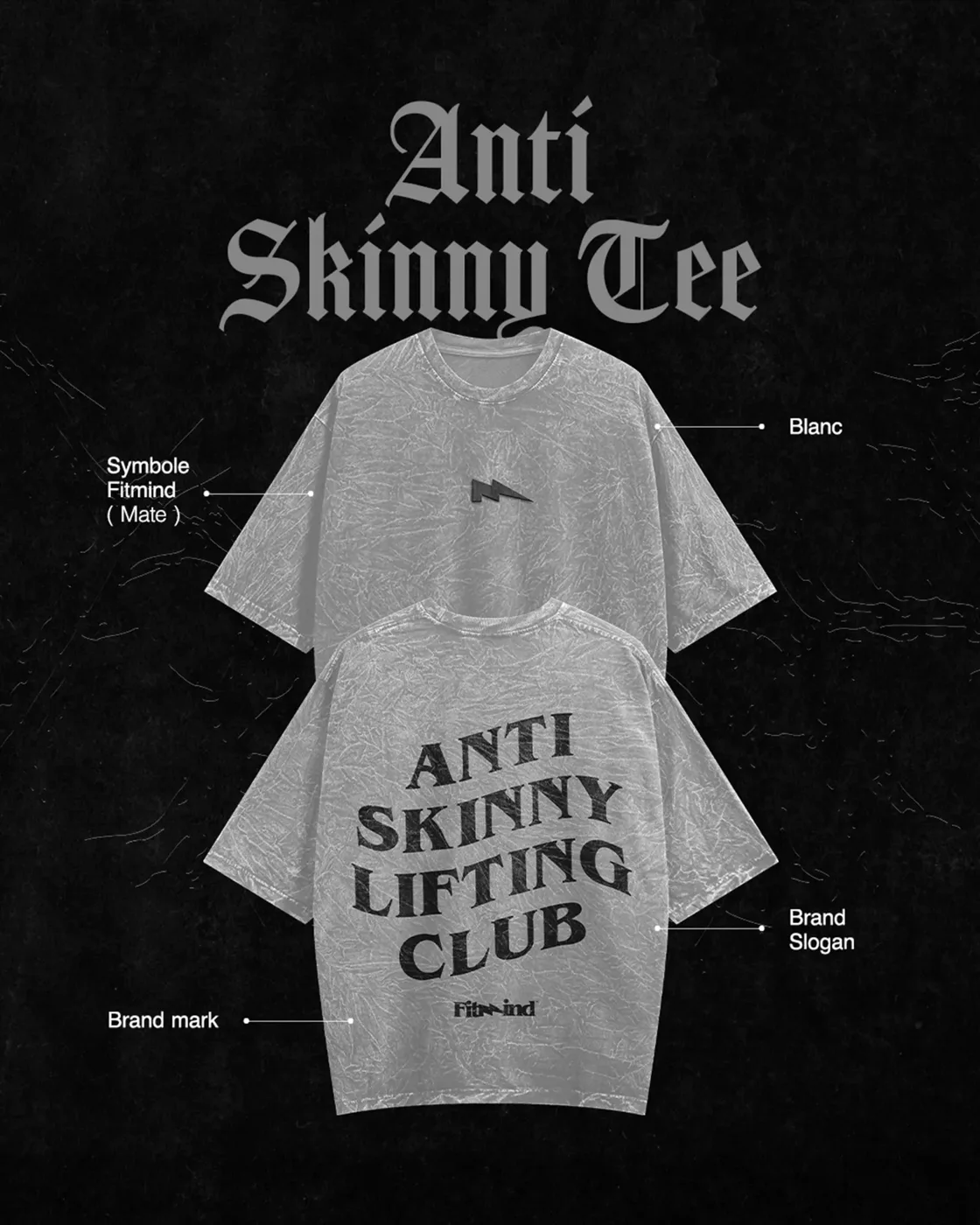 Anti Skinny Tee — Blanc