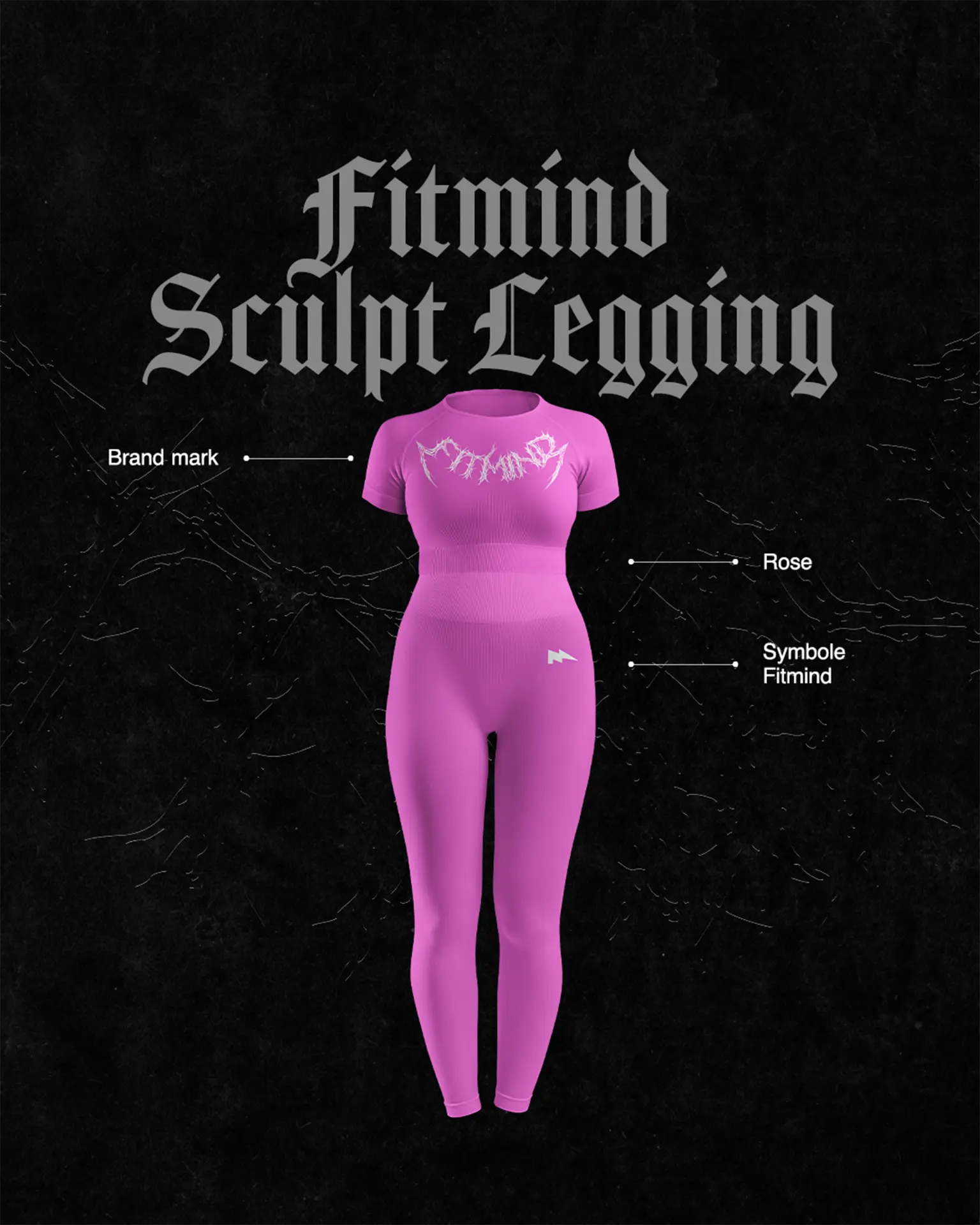 Sculpt Legging — Rose